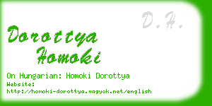 dorottya homoki business card